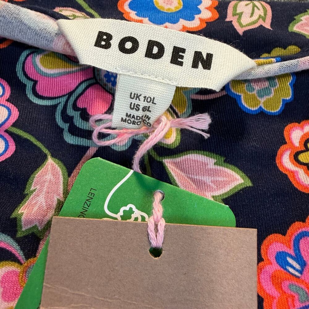 Boden Long Sleeve Floral Maxi Dress Multicolored Fit and Flare Size 6L New - Picture 4 of 9